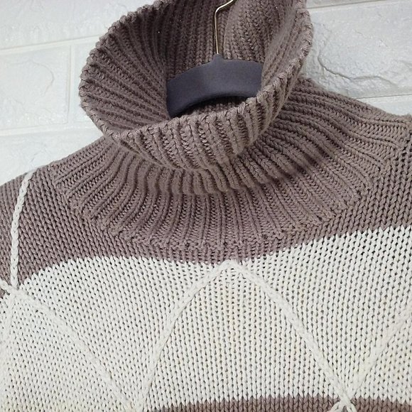 Vtg 80's MILANO Sweater Turtleneck Sz-Med Slouchy - Picture 2 of 9